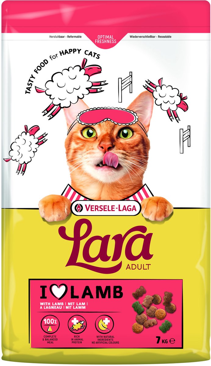 Lara voksen lam - kattefoder - 7 kg