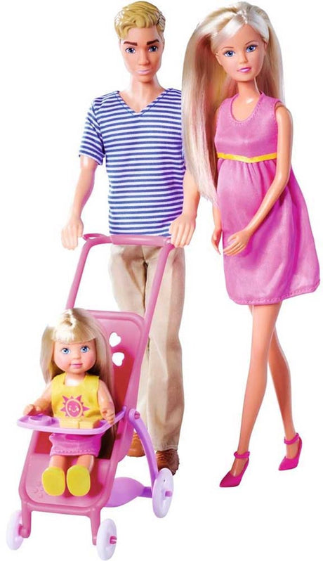Simba steffi elsker glad familie dukke pink - 105733673