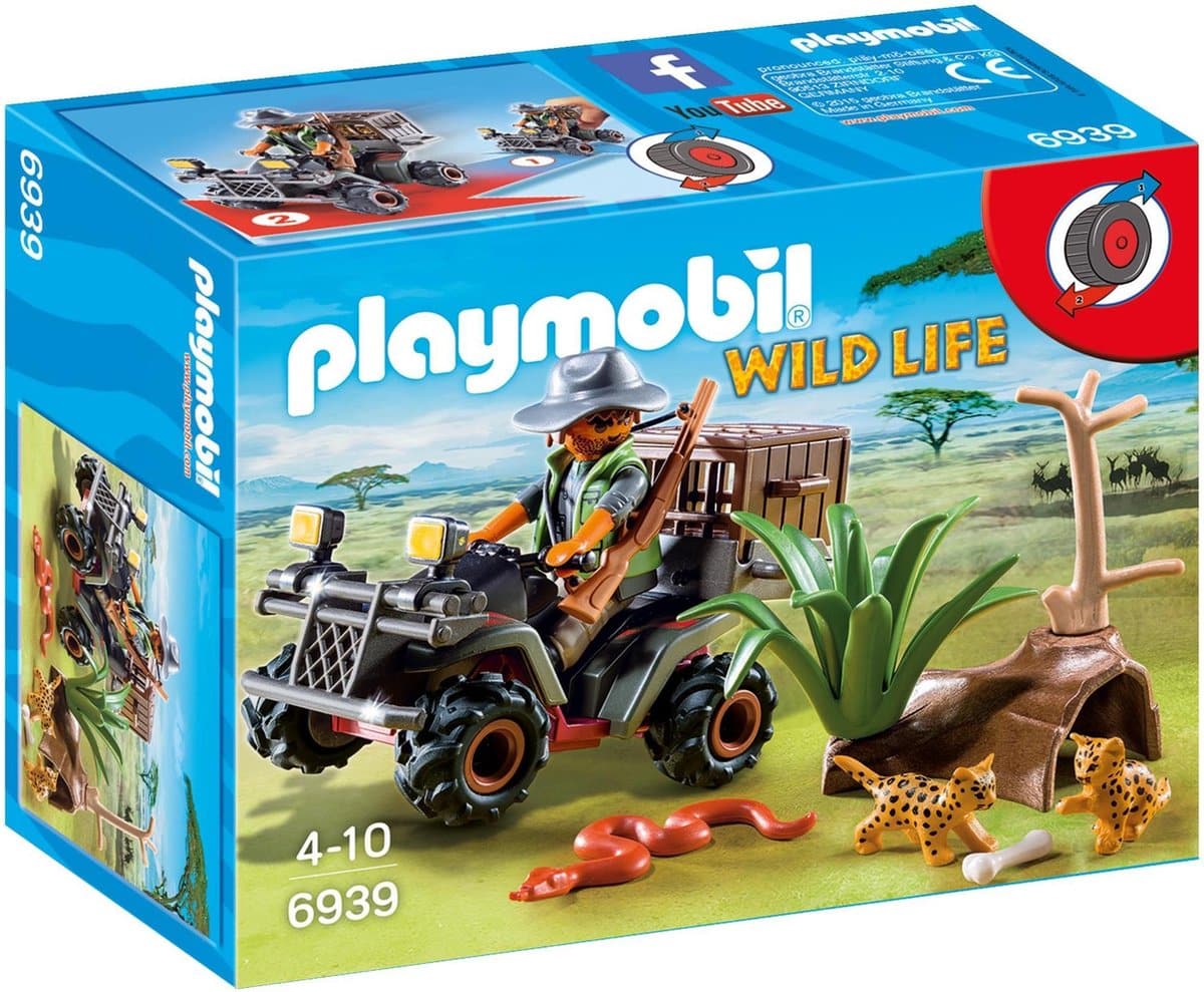 Playmobil vildtkrybskytte med quad 6939