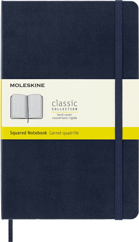 Moleskine klassisk notesbog - stor - hardcover - ternet - safirblå