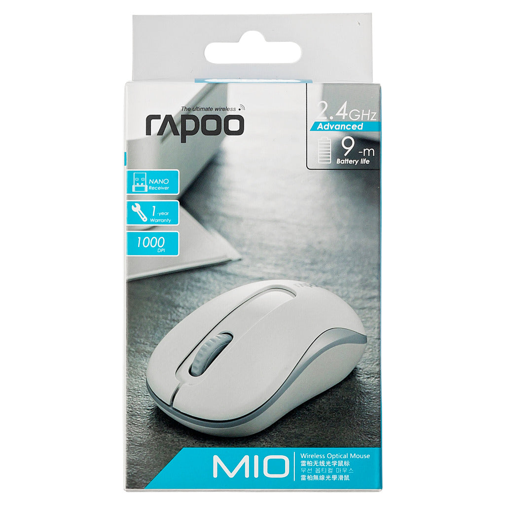 Rapoo mus opt. 2,4ghz hvid m10