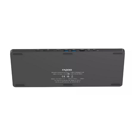 Rapoo uck-6001 ultratyndt tastatur 8i1 USB-C multiport hub sort