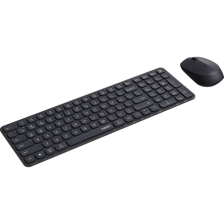 Rapoo 9310m combo sæt qwerty(nl) tastatur + mus sort