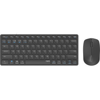 Rapoo 9600m trådløs multimode blade combo tkl tastatur mus sæt,dnk gr qwerty us