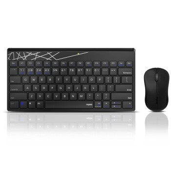 Rapoo trådløst combo sæt tastatur og mus multi-mode 8000m sort qwerty us