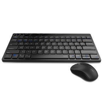 Rapoo trådløst combo sæt tastatur og mus multi-mode 8000m sort qwerty us