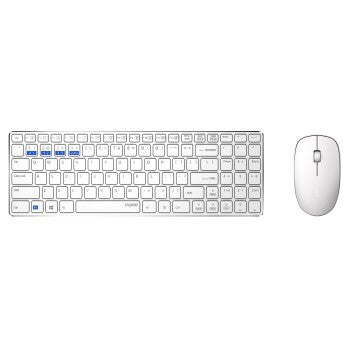 Rapoo 9300m multimode trådløst ultraslankt desktop combo sæt qwerty hvid