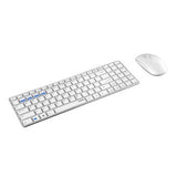 Rapoo 9300m multimode trådløst ultraslankt desktop combo sæt qwerty hvid