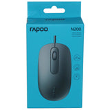 Rapoo mus med ledning sort n200