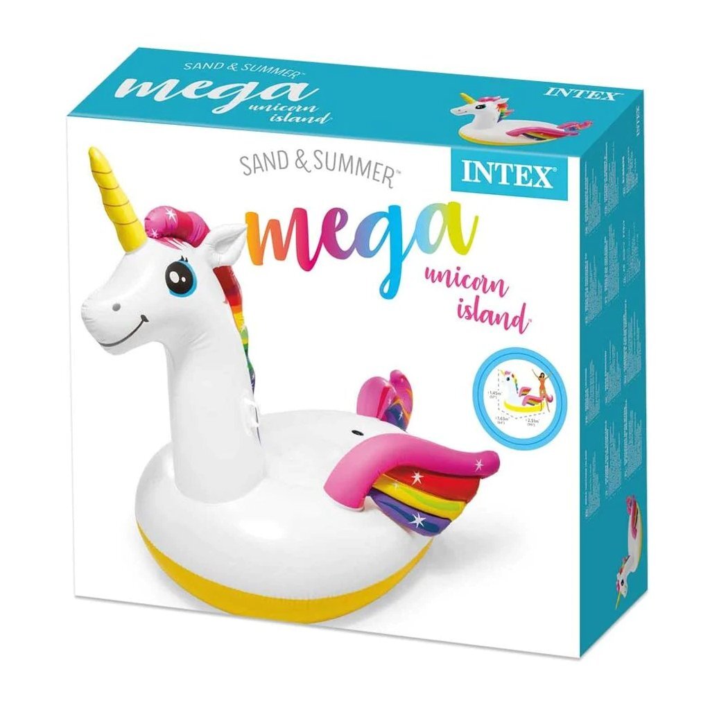 Intex 57291eu oppustelig mega enhjørning 251x163x145 cm