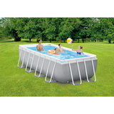 Intex 26790gn prisme ramme swimmingpool 400x200x122 cm grå blå