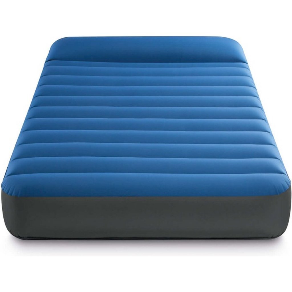 Intex 64011 truaire twin dura-beam campingmadras 191x99x22 cm + quickfill USB150 pump blå