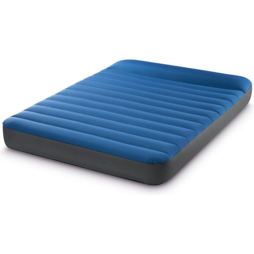 Intex 64012 Truaire Twin Dura-Beam Camping Madras med QuickFill USB150 Air Pump 191x137x22 cm
