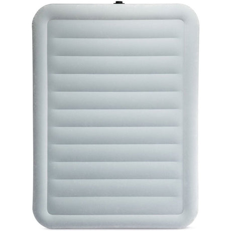 Intex 64824nd queen trend premium komfort 2-personers luftmadras 203x152x46 cm + indbygget pumpe grå