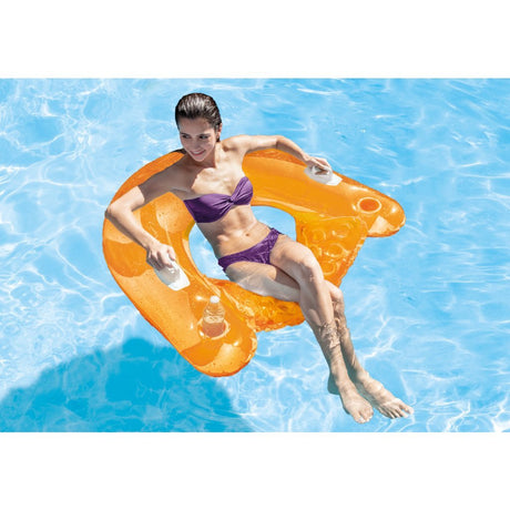 Intex 58859eu Wet Set Collection Sit 'N Float oppustelig flydestol forskellige farver