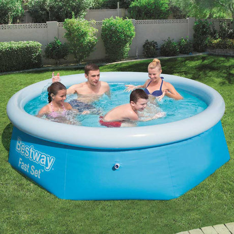 Bestway Swimming Pool Oppusterbar hurtigt indstillet omkring 244x66 cm 57265