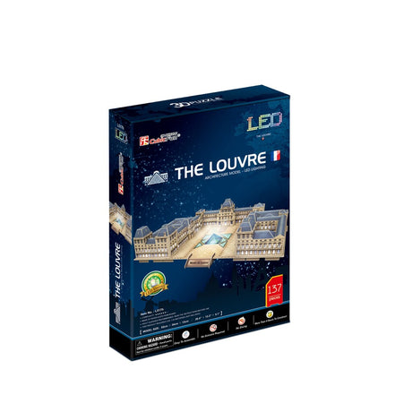 Kubik sjovt 3D puslespil Louvre med LED (2011414)