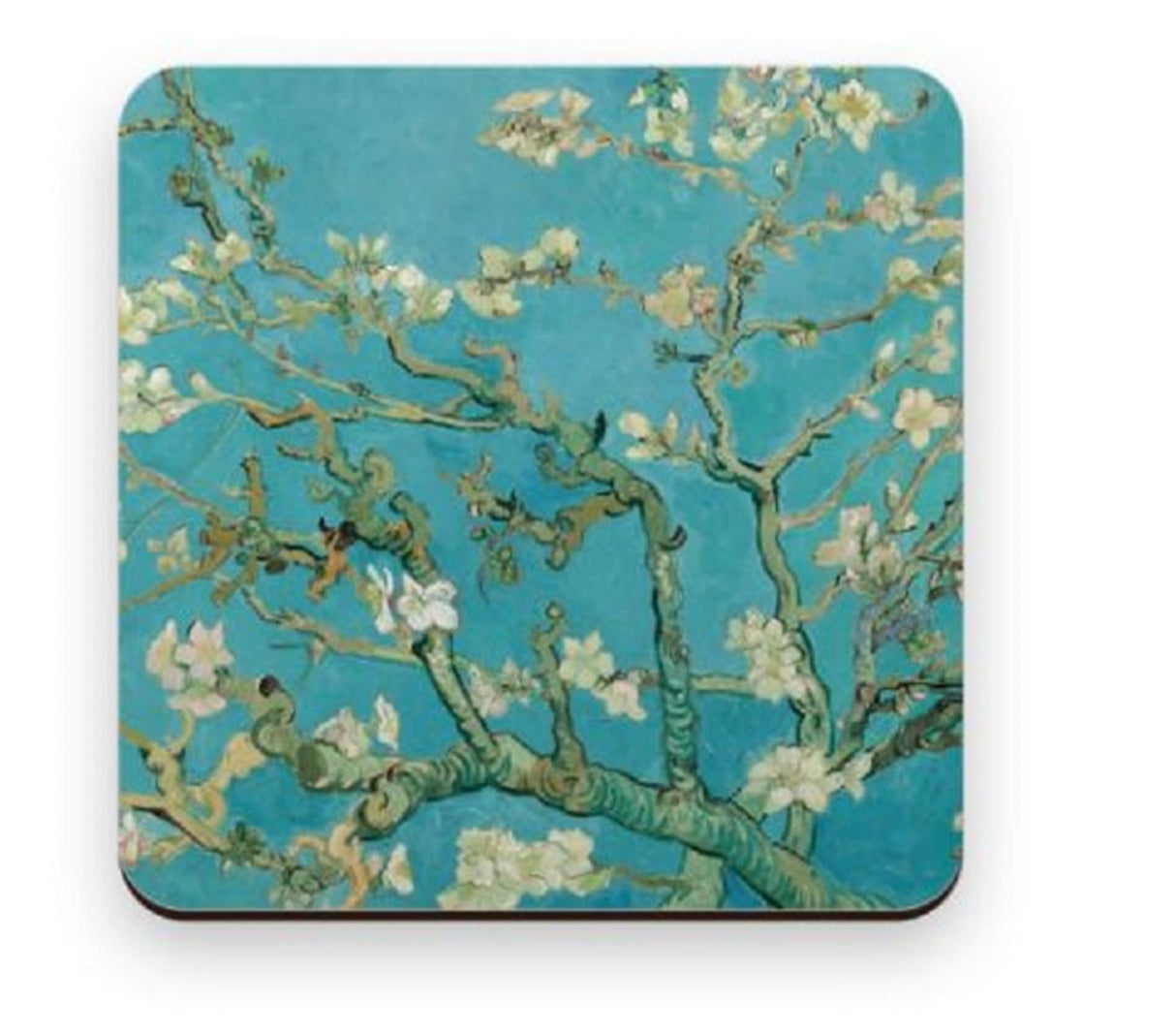 Coaster van gogh mandelblomst 9,5x9,5cm