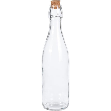 Fremragende husholdningsglasflaske med kork 500ml glasflaske med kork 500ml gennemsigtig
