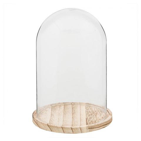 Clayre eef klokkeglas 6gl2169 gennemsigtig 17x25 cm