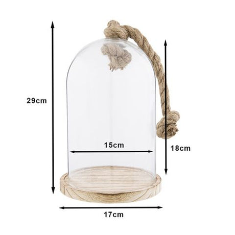 Clayre eef klokkeglas 6gl2222 gennemsigtig 17x29 cm