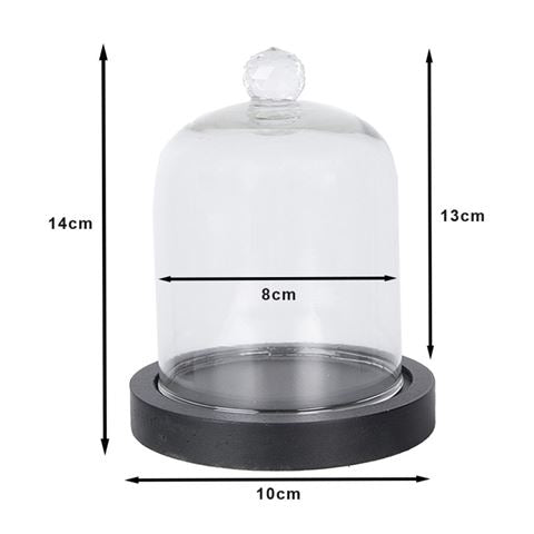 Clayre eef klokkeglas 6gl4038 sort 10x14 cm