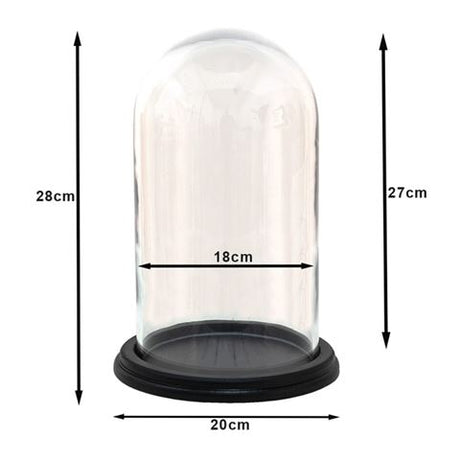 Clayre eef klokkeglas 6gl3474 gennemsigtig 20x28 cm