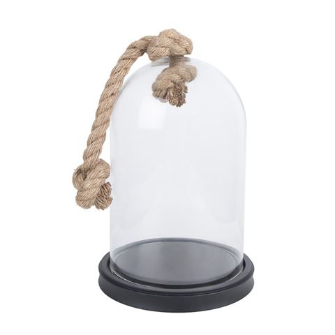 Clayre eef klokkeglas 6gl3367 sort 17x28 cm