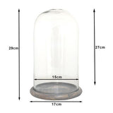 Clayre eef klokkeglas 6gl3536 gennemsigtig 17x29 cm