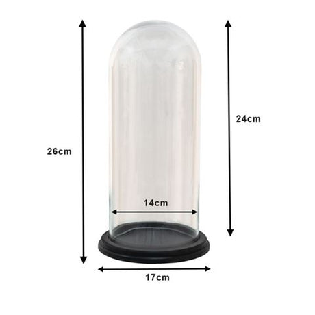 Clayre eef klokkeglas 6gl3472 gennemsigtig 17x26 cm