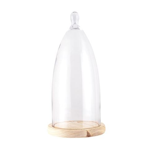 Clayre eef klokkeglas 6gl3006 gennemsigtig 19x41 cm