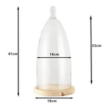 Clayre eef klokkeglas 6gl3006 gennemsigtig 19x41 cm