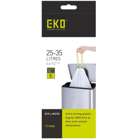 Eko affaldssække type e 25-35 liter - rulle á 12 poser