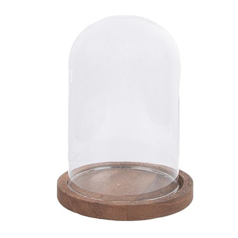 Clayre eef 6gl1944 klokkeglas gennemsigtig 12x16 cm