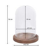 Clayre eef 6gl1944 klokkeglas gennemsigtig 12x16 cm