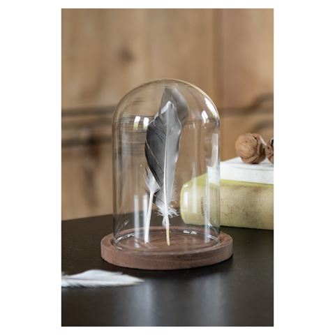 Clayre eef 6gl1944 klokkeglas gennemsigtig 12x16 cm