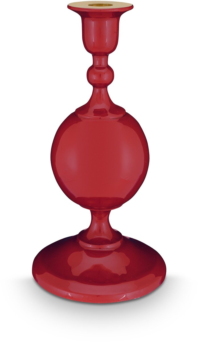 Pip studio - love birds sphere - kandelaar - aluminium - donkerrood - 24 cm