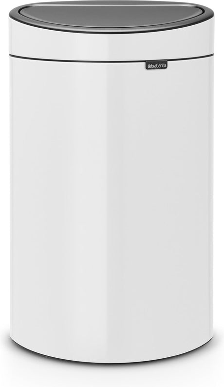 Brabantia touch skraldespand - 40 liter - hvid