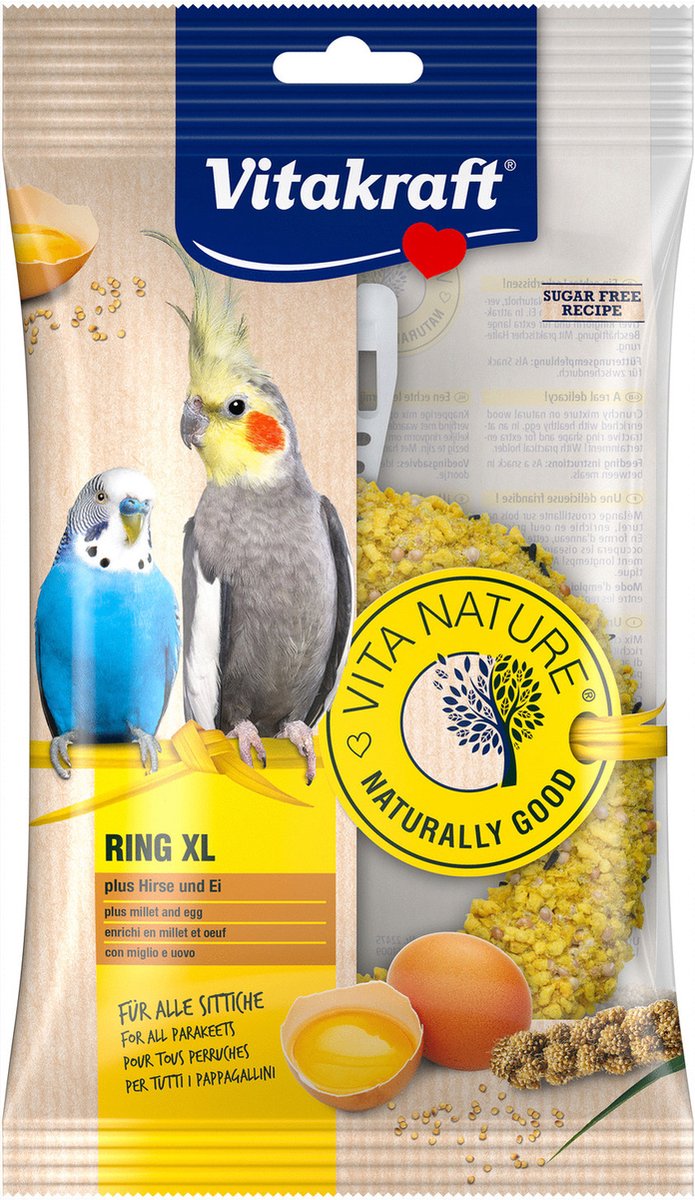 Vitakraft ring - fuglesnack - æg 70 g xl