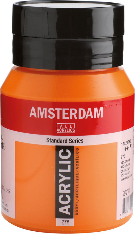 Amsterdam standard serie akrylfarvepotte 500 ml azo-orange 276
