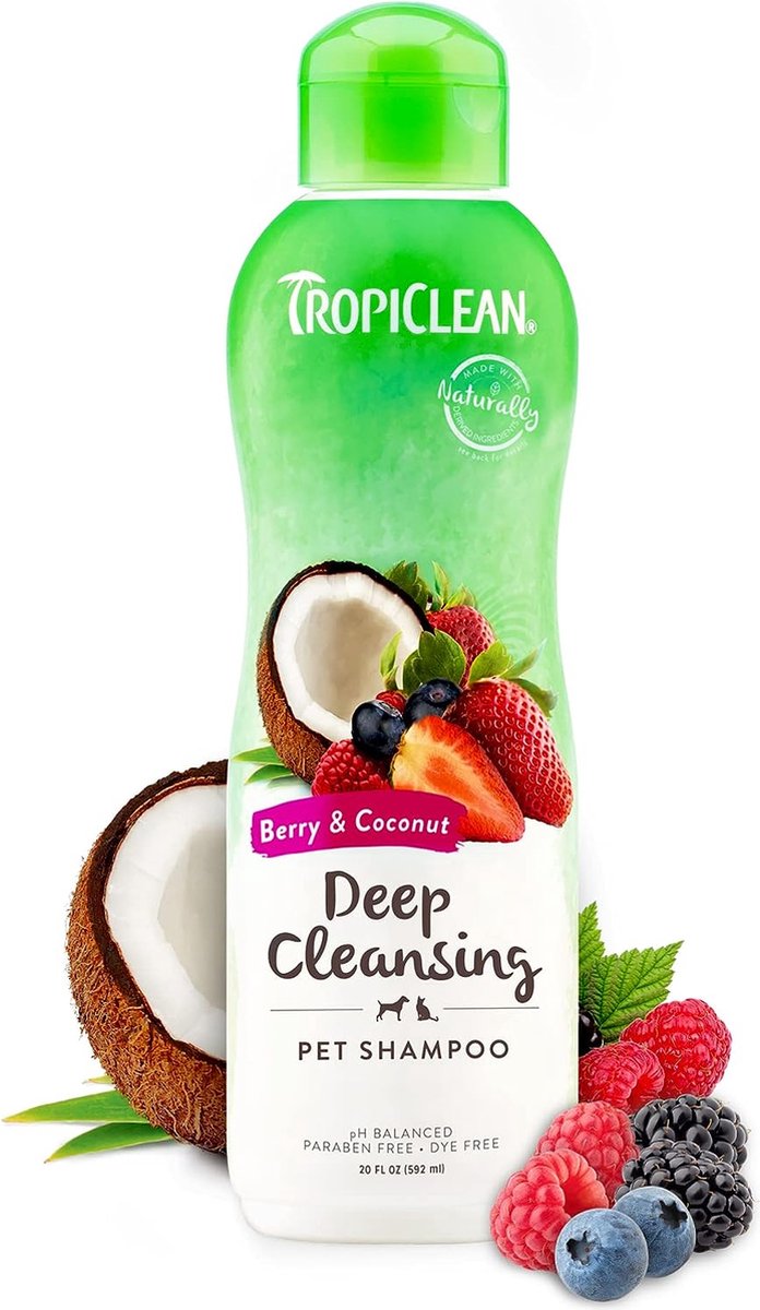 Tropiclean bær og kokos - hundeshampoo - 355ml