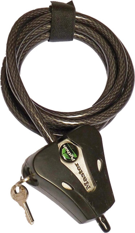 Masterlock justerbart kabel 1,80m x ø 8mm - flettet stål - 2 nøgler - 8418eurd