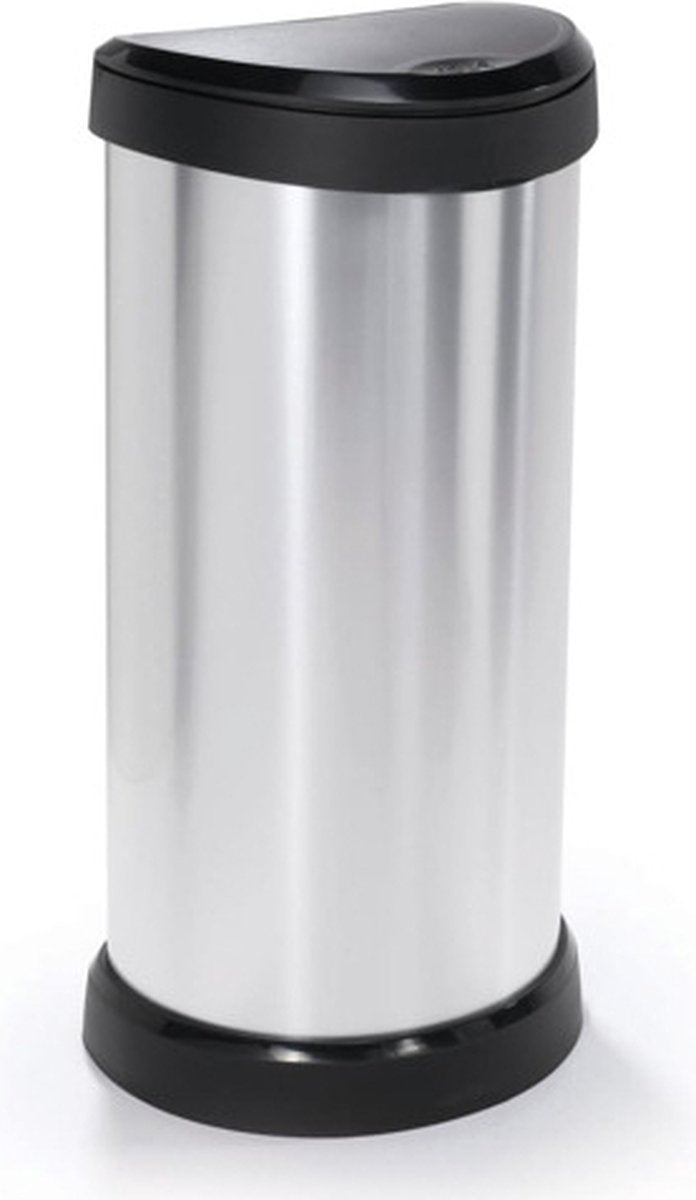 Curver decobin skubbeaffaldsspand - 40 liter - metallisk - genbrugsplast