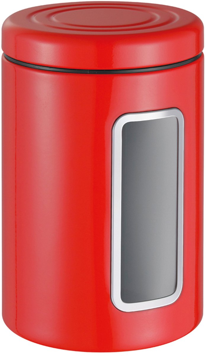 Wesco classic line opbevaringsbeholder med vindue | 2 liter | metal - mynte | opbevaringskrukke