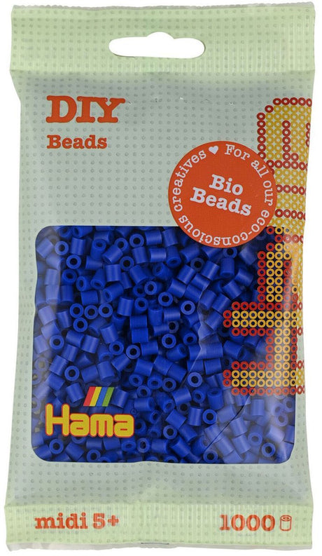 Hama midi bio strygeperler - blå (008), 1000 stk.