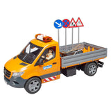 Bruder Mercedes-Benz Sprinter vejbygning + figur og tilbehør