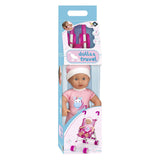 Babydukke med buggy - 35 cm