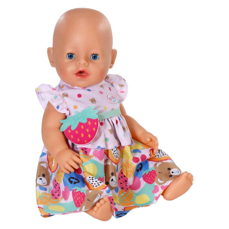Baby born fruitjurk met aardbeien handtas - 43cm