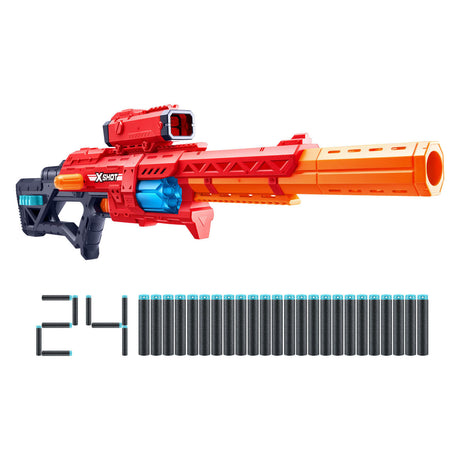 Xshot zuru x-shot excel red range x8 blaster med 24 pile