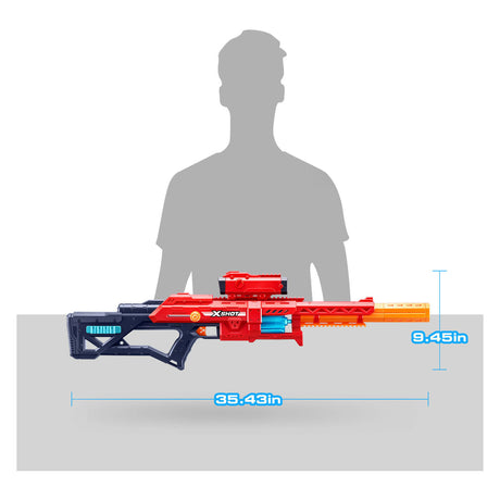 Xshot zuru x-shot excel red range x8 blaster med 24 pile